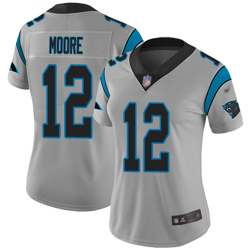 Carolina Panthers Limited Silver Women DJ Moore Jersey NFL Football #12 Inverted Legend